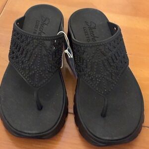 Skechers Women's Black Beaded Sandals